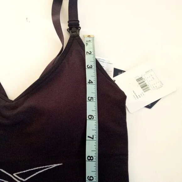 Reebok Studio Maternity Nursing Sports Bra Medium Support Removable Pads Black S - Picture 8 of 14